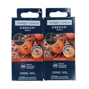 Yankee Candle Side Kick Refill Spiced Pumpkin Lot of 2 Single Refill Boxes